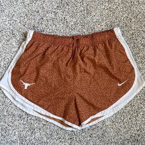 Nike Women’s Texas Longhorns Dri-fit Running Shorts Size XL White Orange
